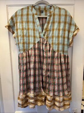 SHEIN plaid mini dress